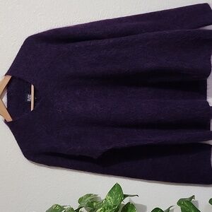 Eileen Fisher Purple Mohair/Wool Blend Sweater